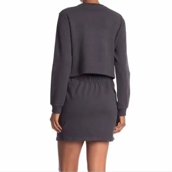 Thakoon open back sweatshirt dress SZ Small- NEW - grey- terry